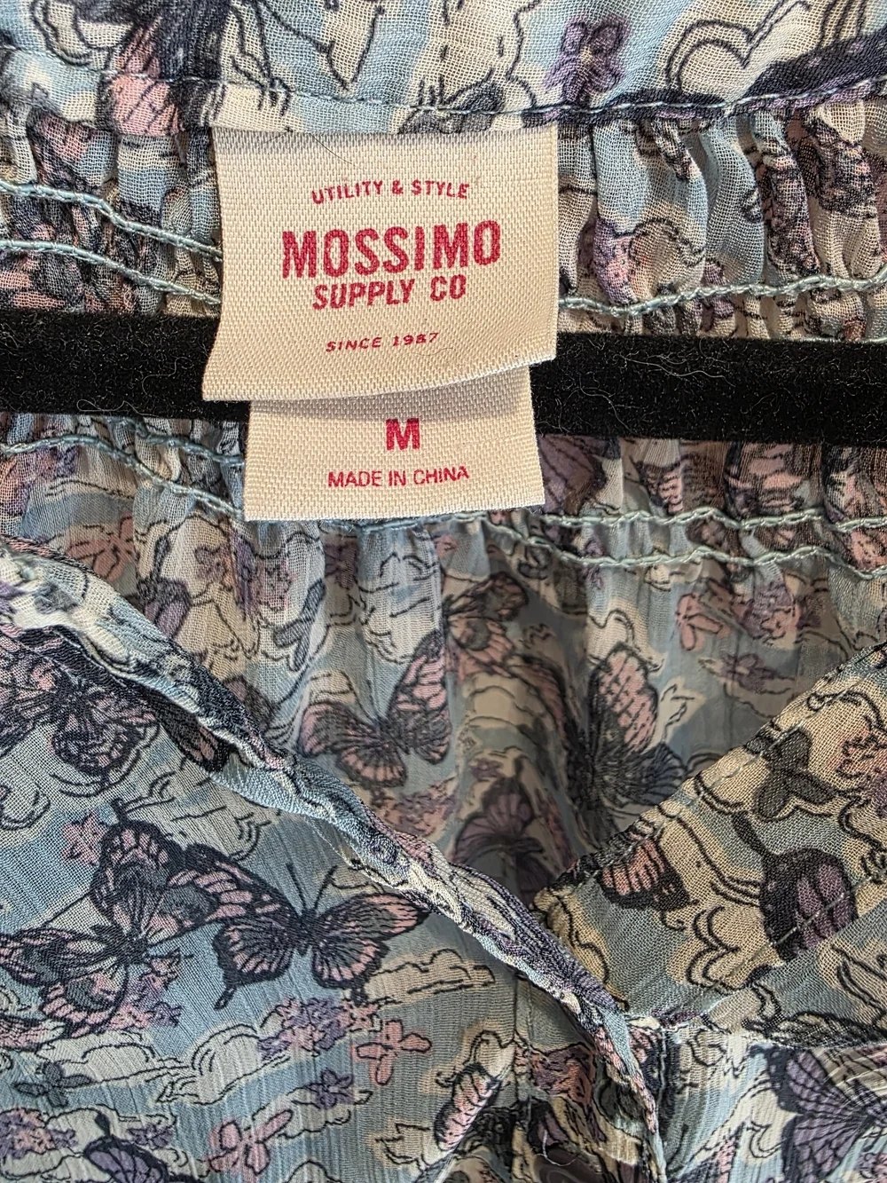 Mossimo Supply Co. Pastel Floral Peasant Tunic in Light Blue and Lavender